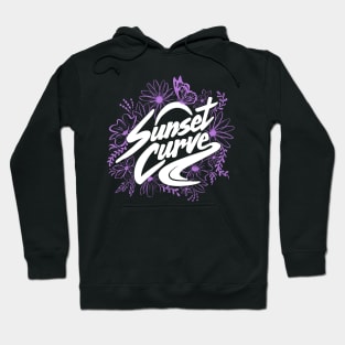 Sunset Curve - Purple Florals Hoodie